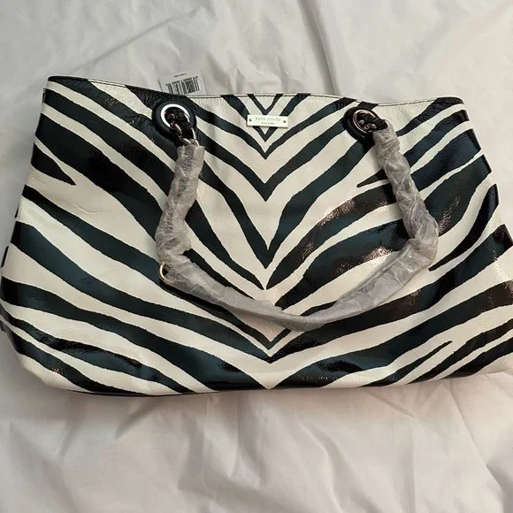 Kate Spade NWT  Zebra Patent Tote Bag - Picture 5 of 8